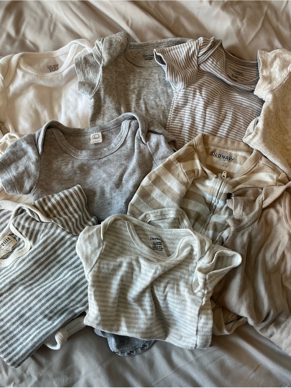Neutral baby bodysuit bundle 0-3 months- 11 items
